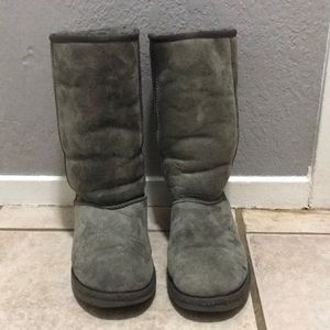Dark grey tall Uggs Size W7